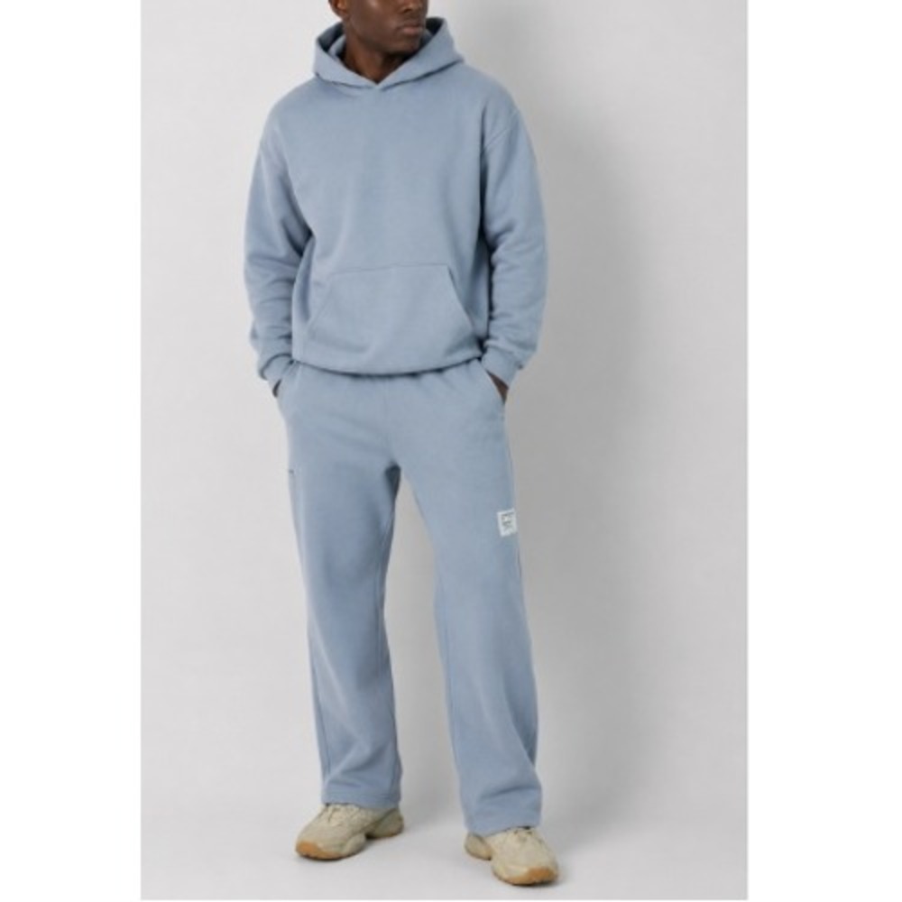 Comfrt Unisex Slate Oversized Kangaroo Pocket Affirmation Hoodie Size S NWT